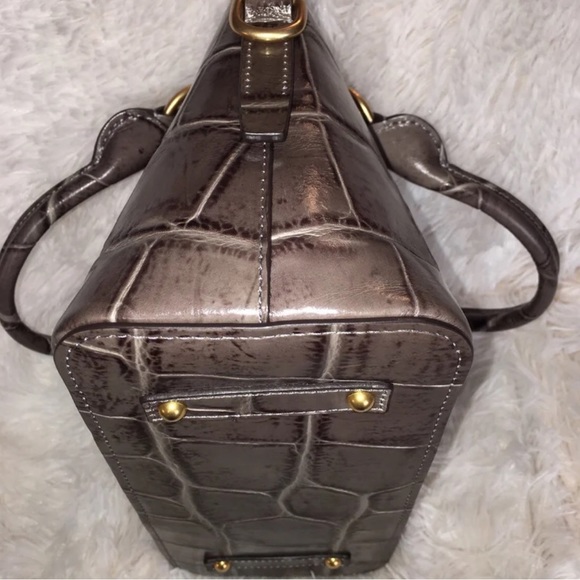 Dooney & Bourke NWOT Denison Croco Leather Cameron Satchel w/matching Wristlet - Picture 6 of 12